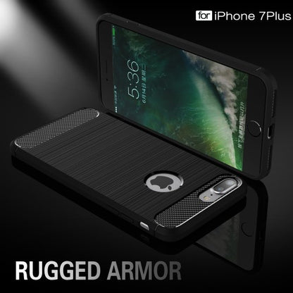 TPU Case für Apple iPhone 8 PLUS 7 PLUS Carbon Skin Brushed