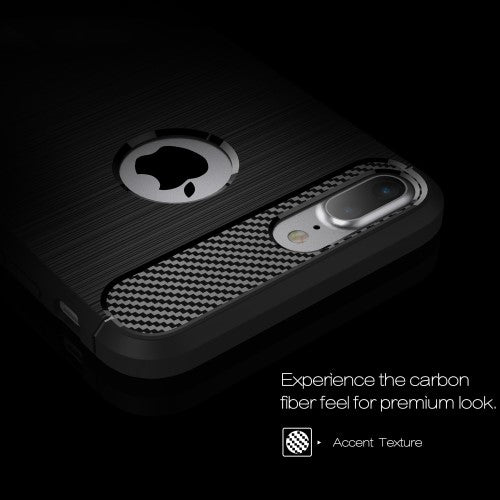 TPU Case für Apple iPhone 8 PLUS 7 PLUS Carbon Skin Brushed
