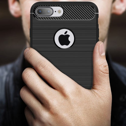 TPU Case für Apple iPhone 8 PLUS 7 PLUS Carbon Skin Brushed