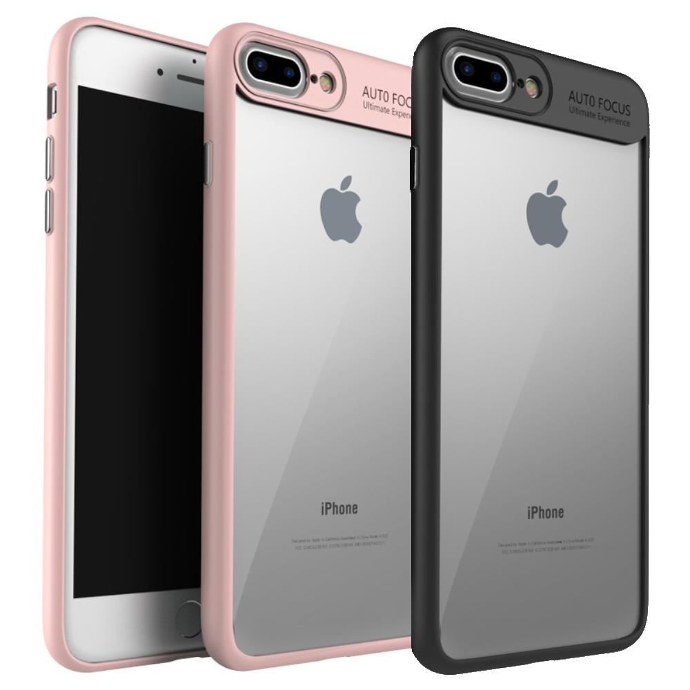 IPAKY TPU Gel Case für Apple iPhone 8 PLUS 7 PLUS Frame elastisch Transparent