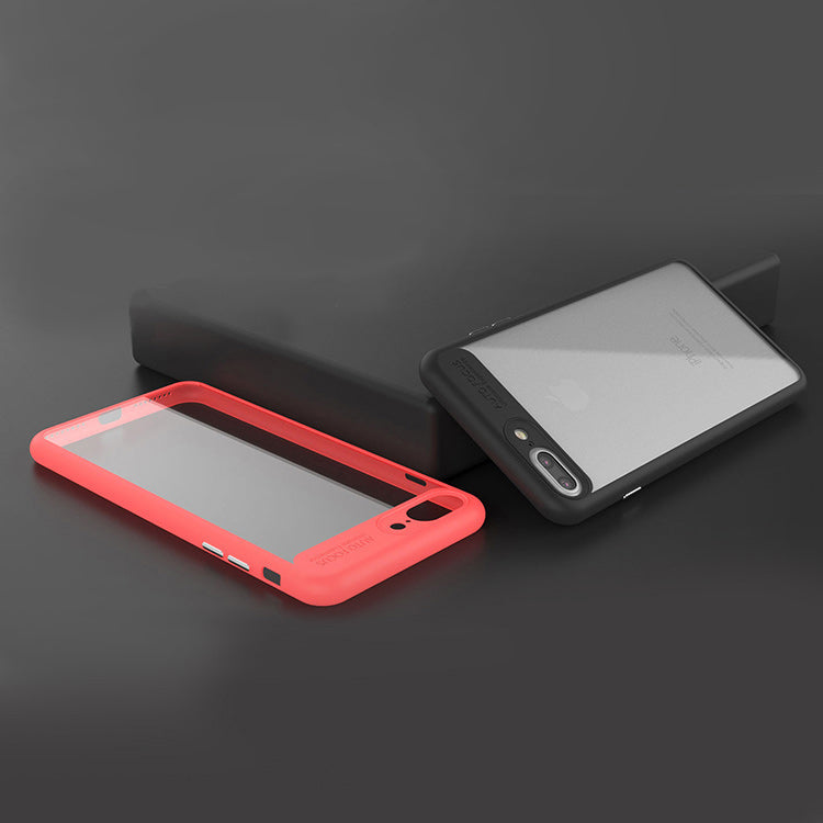 IPAKY TPU Gel Case für Apple iPhone 8 PLUS 7 PLUS Frame elastisch Transparent