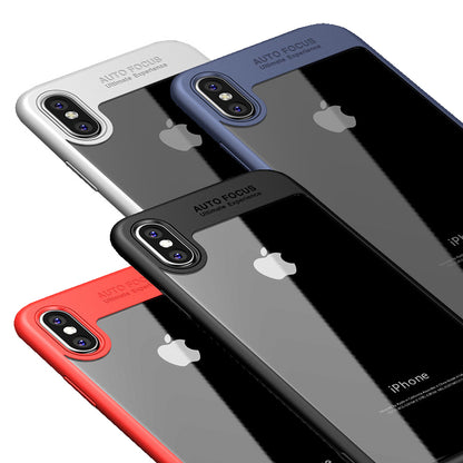 IPAKY TPU Gel Case für Apple iPhone XS X Frame elastisch Transparent