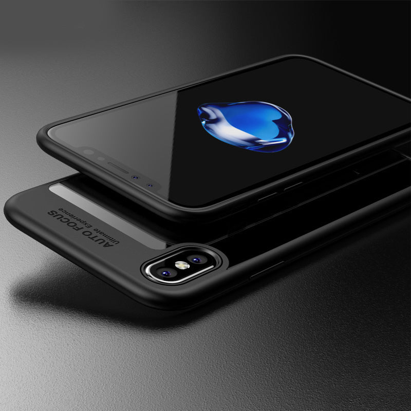 IPAKY TPU Gel Case für Apple iPhone XS X Frame elastisch Transparent