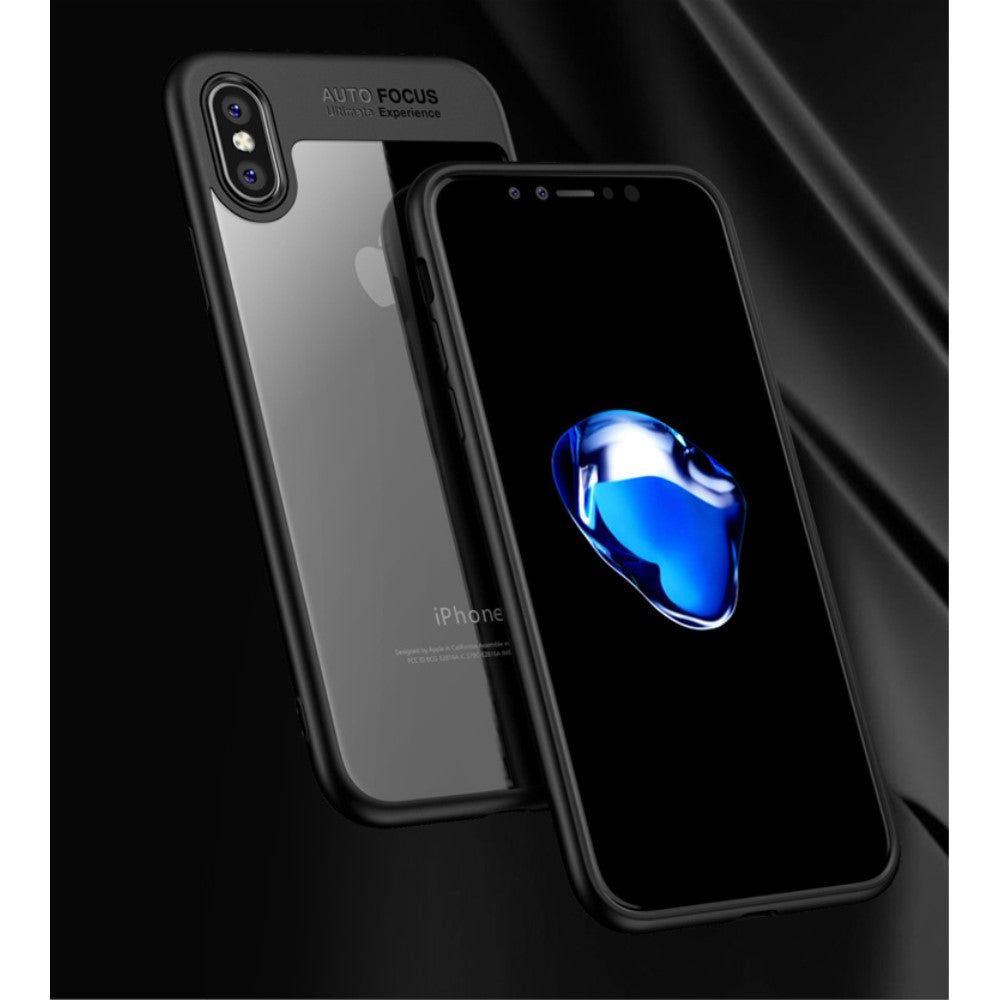 IPAKY TPU Gel Case für Apple iPhone XS X Frame elastisch Transparent