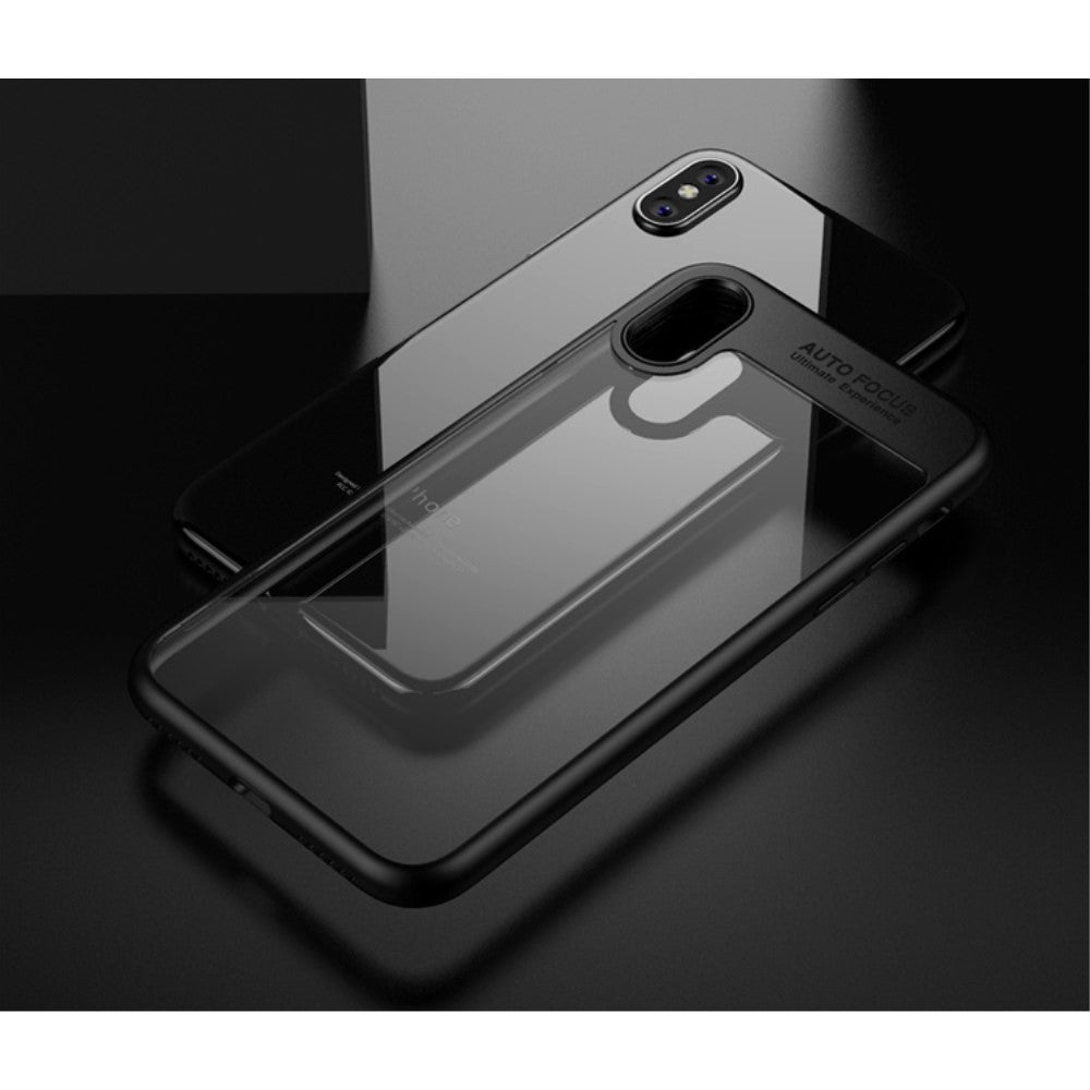IPAKY TPU Gel Case für Apple iPhone XS X Frame elastisch Transparent