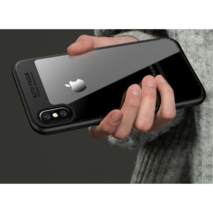 IPAKY TPU Gel Case für Apple iPhone XS X Frame elastisch Transparent