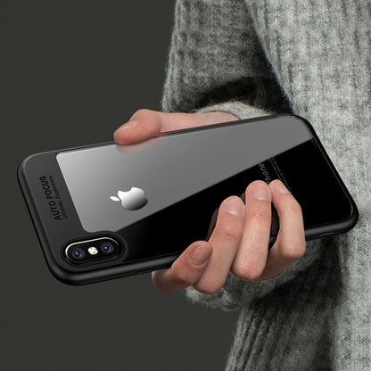 IPAKY TPU Gel Case für Apple iPhone XS X Frame elastisch Transparent