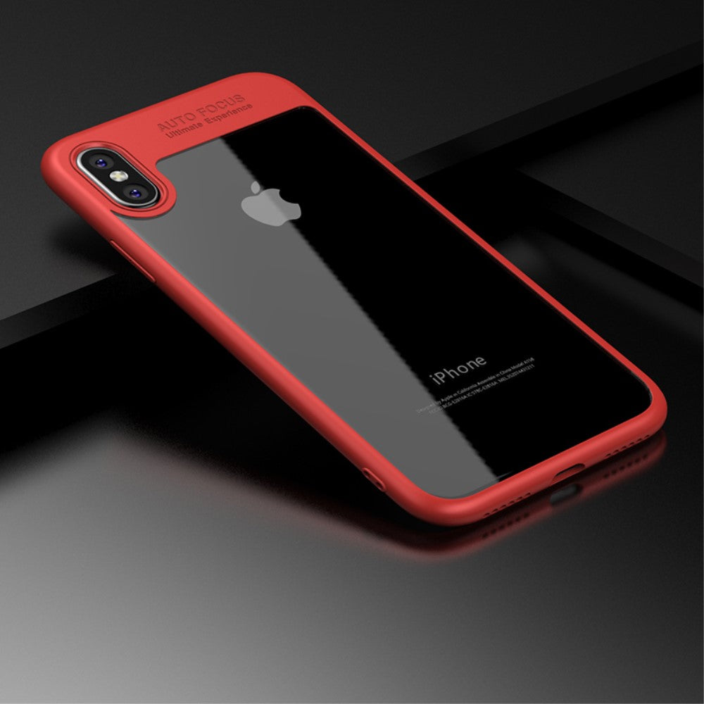 IPAKY TPU Gel Case für Apple iPhone XS X Frame elastisch Transparent
