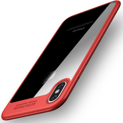 IPAKY TPU Gel Case für Apple iPhone XS X Frame elastisch Transparent