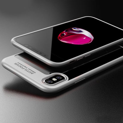 IPAKY TPU Gel Case für Apple iPhone XS X Frame elastisch Transparent