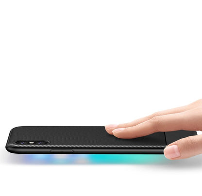 IPAKY TPU Case für Apple iPhone XR Carbon Fiber Muster