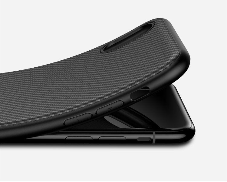 IPAKY TPU Case für Apple iPhone XR Carbon Fiber Muster