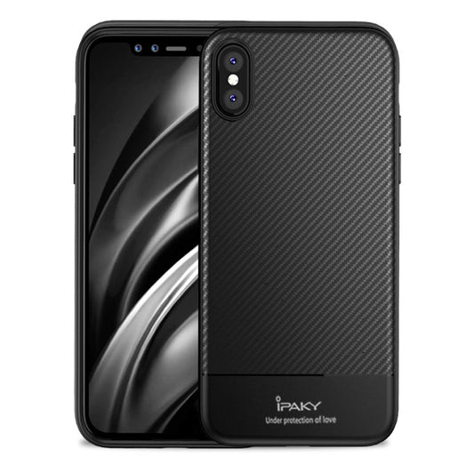 IPAKY TPU Case für Apple iPhone XS MAX Carbon Fiber Muster
