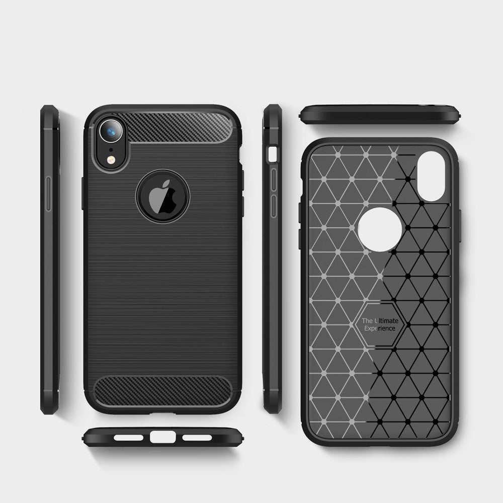 TPU Case für Apple iPhone XR Carbon Skin Brushed