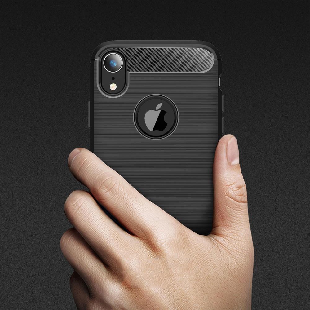 TPU Case für Apple iPhone XR Carbon Skin Brushed