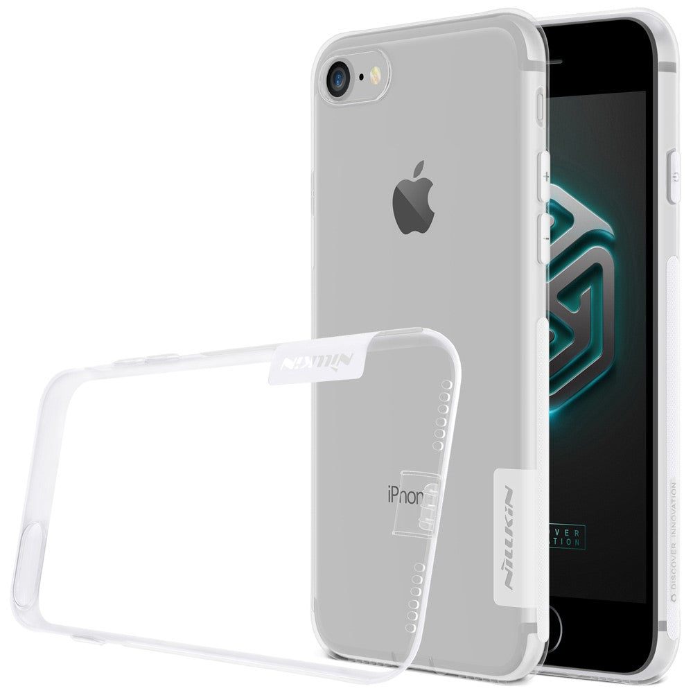 NILLKIN TPU Case für Apple iPhone 8 7 SE 2020 Transparent Klar Anti-Staub-Plug