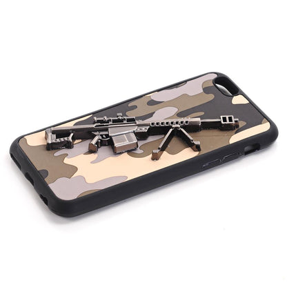 TPU Case für Apple iPhone 6 6S 3D Gun Pattern Gewehr Camouflage