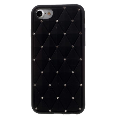 Silikon Case für Apple iPhone 8 7 SE 2020 Rhinestone Rhombus Glitzer Bling Hülle