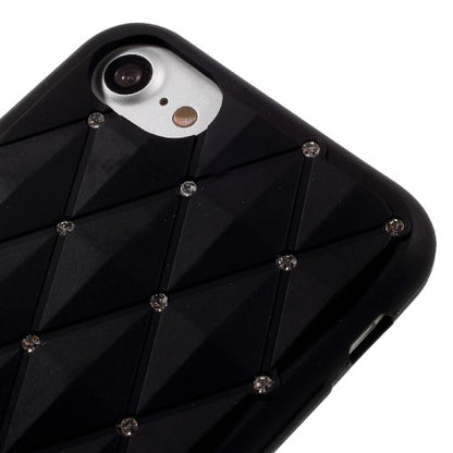 Silikon Case für Apple iPhone 8 7 SE 2020 Rhinestone Rhombus Glitzer Bling Hülle