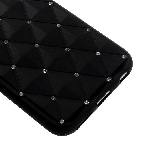 Silikon Case für Apple iPhone 8 7 SE 2020 Rhinestone Rhombus Glitzer Bling Hülle