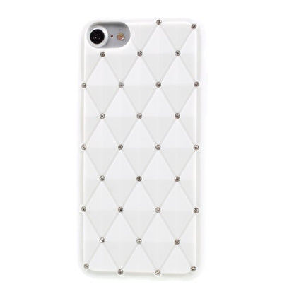 Silikon Case für Apple iPhone 8 7 SE 2020 Rhinestone Rhombus Glitzer Bling Hülle
