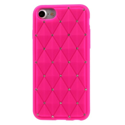Silikon Case für Apple iPhone 8 7 SE 2020 Rhinestone Rhombus Glitzer Bling Hülle