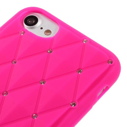 Silikon Case für Apple iPhone 8 7 SE 2020 Rhinestone Rhombus Glitzer Bling Hülle
