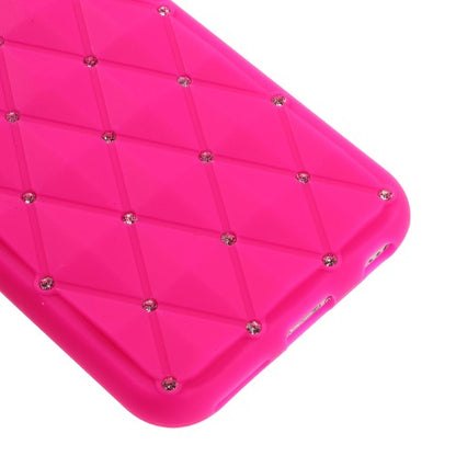 Silikon Case für Apple iPhone 8 7 SE 2020 Rhinestone Rhombus Glitzer Bling Hülle