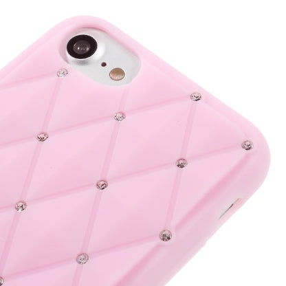 Silikon Case für Apple iPhone 8 7 SE 2020 Rhinestone Rhombus Glitzer Bling Hülle