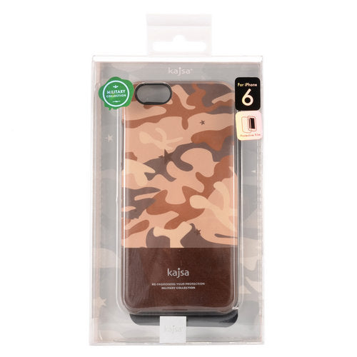 KAJSA Hard Case für Apple iPhone 6 6S Camouflage Pattern Army Look Cover