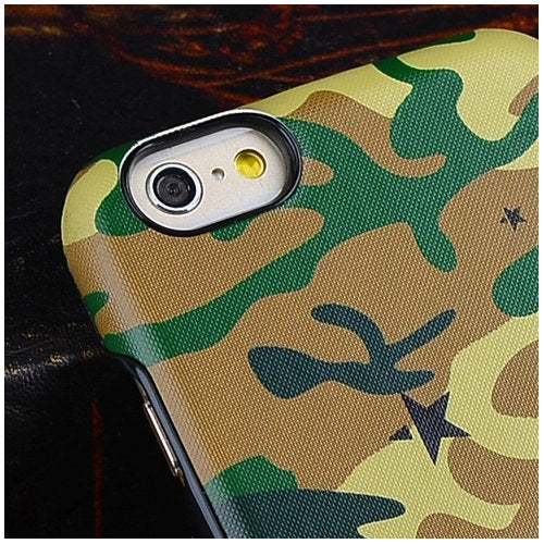 KAJSA Hard Case für Apple iPhone 6 6S Camouflage Pattern Army Look Cover