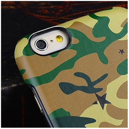 KAJSA Hard Case für Apple iPhone 6 6S Camouflage Pattern Army Look Cover