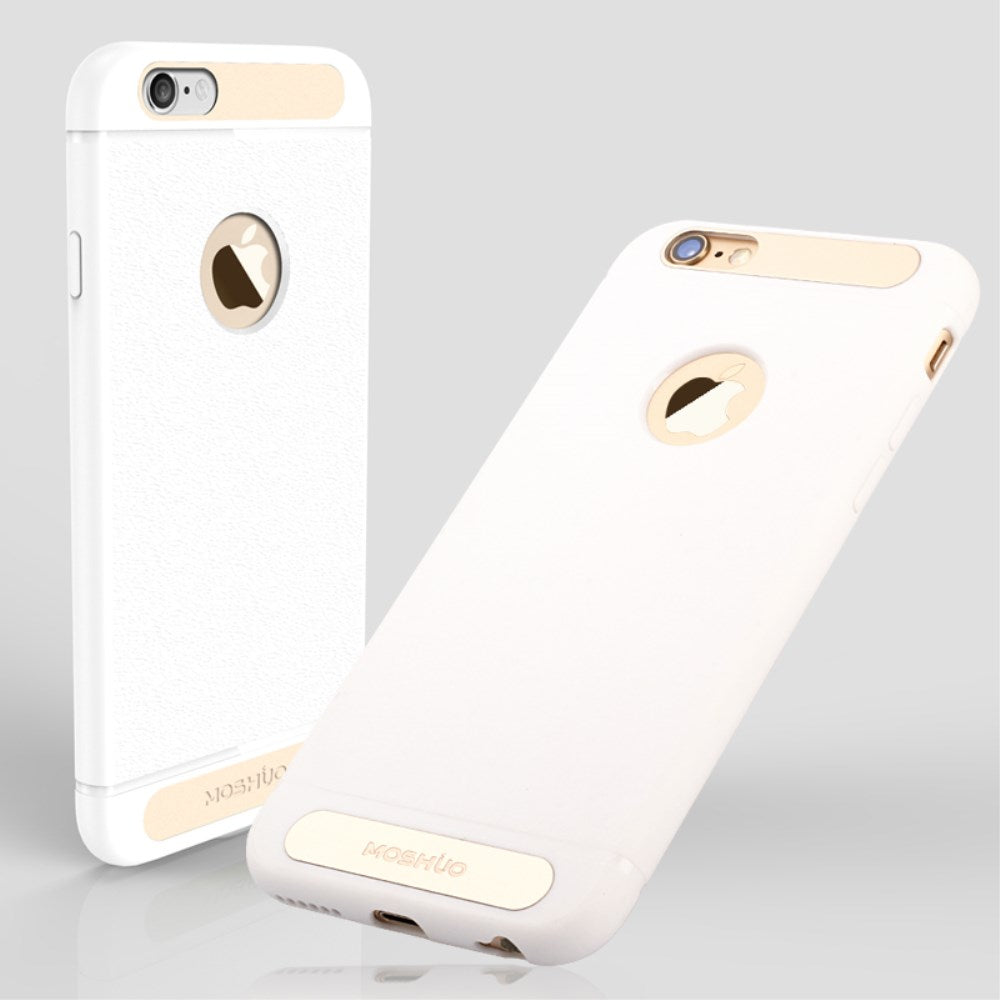 MOSHUO Hard Case für Apple iPhone 6 6S PC TPU Hybrid Metall Platte