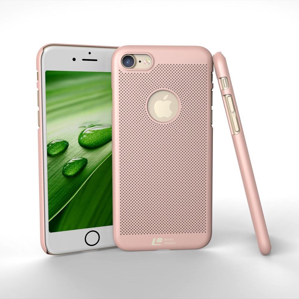 LOOPEE Hard Case für Apple iPhone 8 7 Hollow Mesh Loch Muster Schutz Hülle Cover