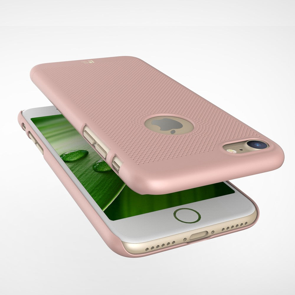 LOOPEE Hard Case für Apple iPhone 8 7 Hollow Mesh Loch Muster Schutz Hülle Cover