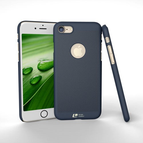 LOOPEE Hard Case für Apple iPhone 8 7 Hollow Mesh Loch Muster Schutz Hülle Cover