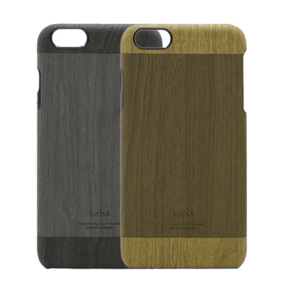 KAJSA Hard Case für Apple iPhone 6 6S Outdoor Collection Wood Holz Optik Cover