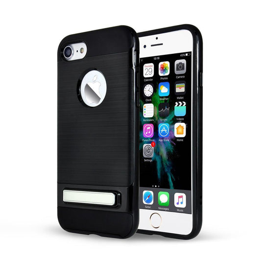 TPU PC Hybrid Case für Apple iPhone 8 7 SE 2020 Chrome Kickstand
