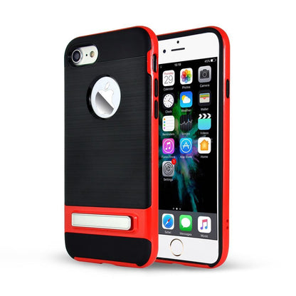 TPU PC Hybrid Case für Apple iPhone 8 7 SE 2020 Chrome Kickstand