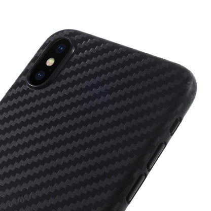 Thin Case für Apple iPhone XS X Carbon Fiber Optik Muster