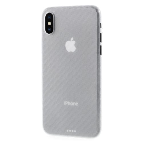 Thin Case für Apple iPhone XS X Carbon Fiber Optik Muster