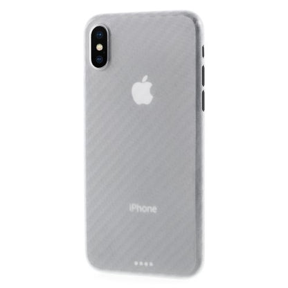 Thin Case für Apple iPhone XS X Carbon Fiber Optik Muster