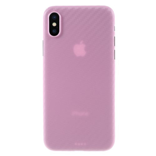Thin Case für Apple iPhone XS X Carbon Fiber Optik Muster
