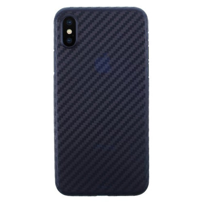 Thin Case für Apple iPhone XS X Carbon Fiber Optik Muster