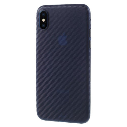 Thin Case für Apple iPhone XS X Carbon Fiber Optik Muster