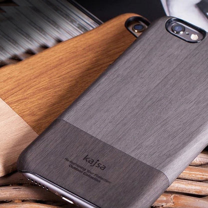 KAJSA Hard Case für Apple iPhone 6 6S Wood Grain Pattern Skin Cover