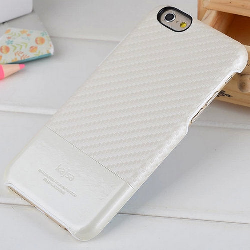 KAJSA Hard Case für Apple iPhone 6 6S Carbon Fiber Skin Look Muster Cover