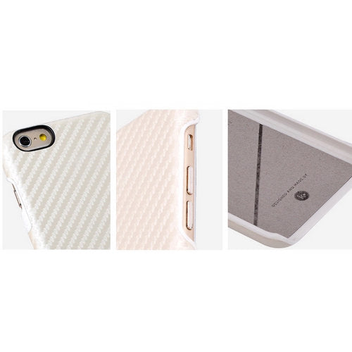 KAJSA Hard Case für Apple iPhone 6 6S Carbon Fiber Skin Look Muster Cover
