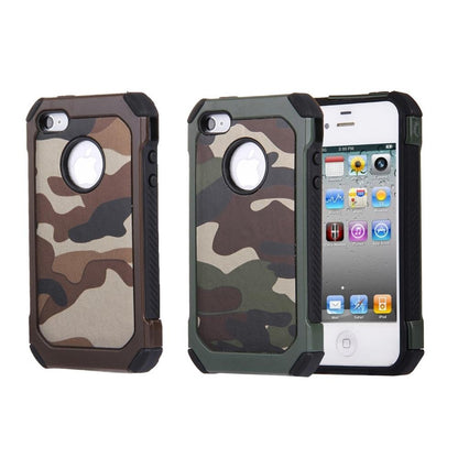 Outdoor Case für Apple iPhone 4 4S TPU Hybrid Camouflage