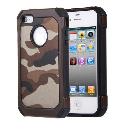 Outdoor Case für Apple iPhone 4 4S TPU Hybrid Camouflage